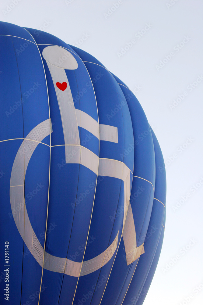 Fototapeta premium handicapped sign on a hot air balloon
