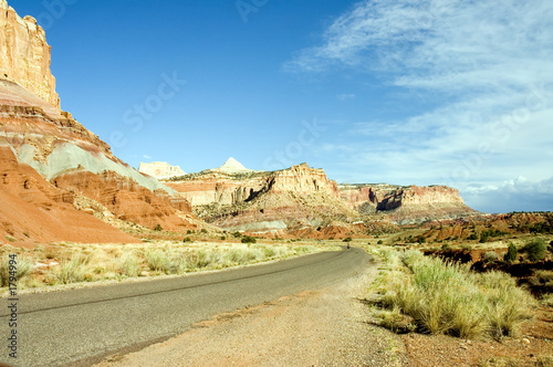 an uniqueness road in Capitol Reef National park, Utah