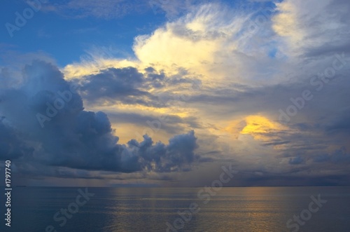 sunset sky in indian ocean