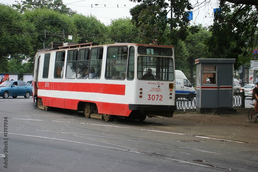 Naklejka premium russian tram