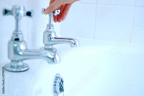 bathroom running a bath