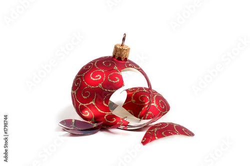 broken christmas ball