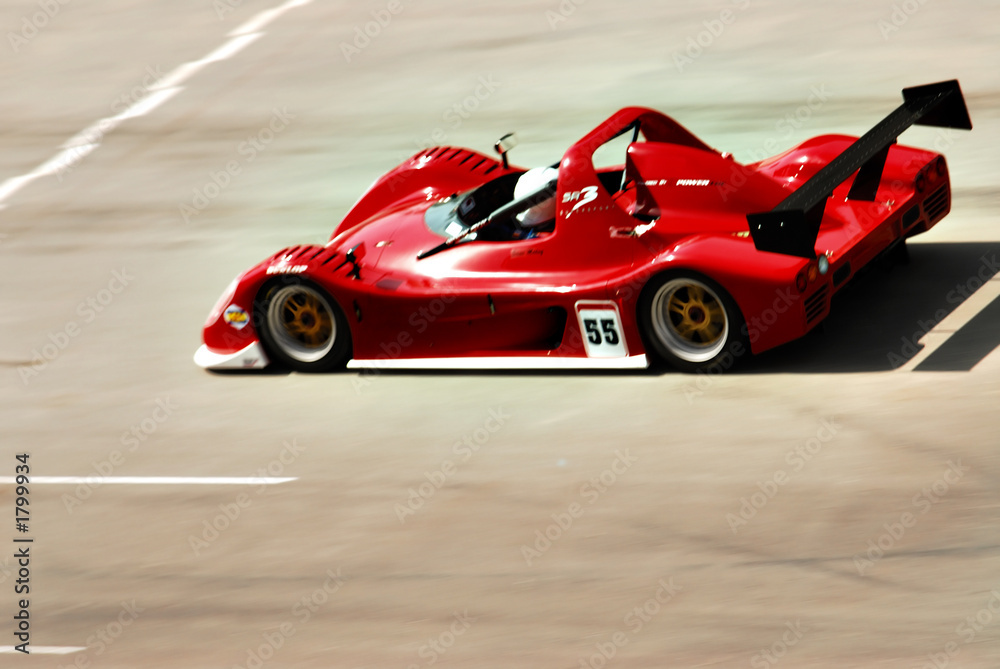 red racing car