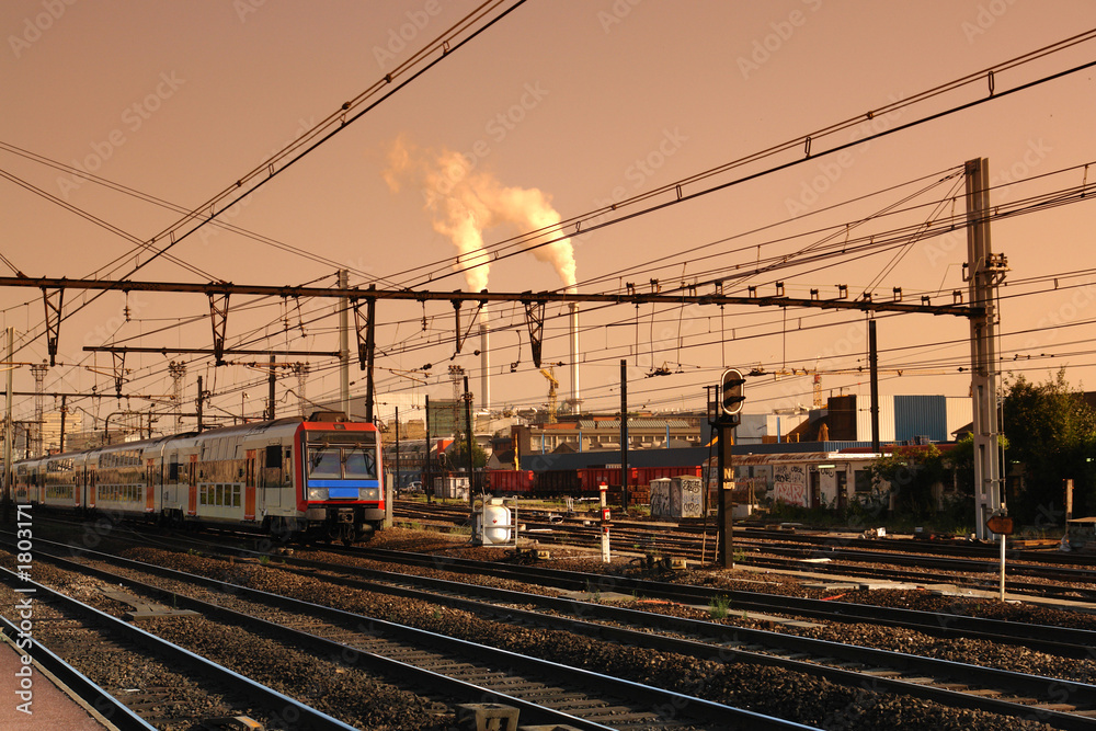 train rer  banlieue