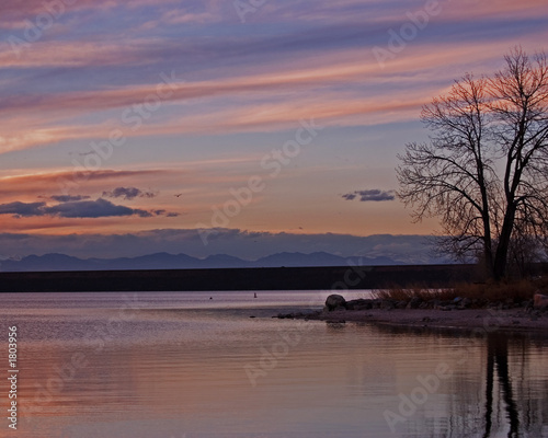 cherry creek lake at sunset