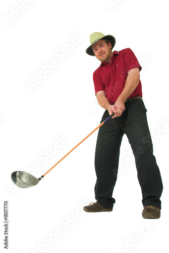 man playing golf #2