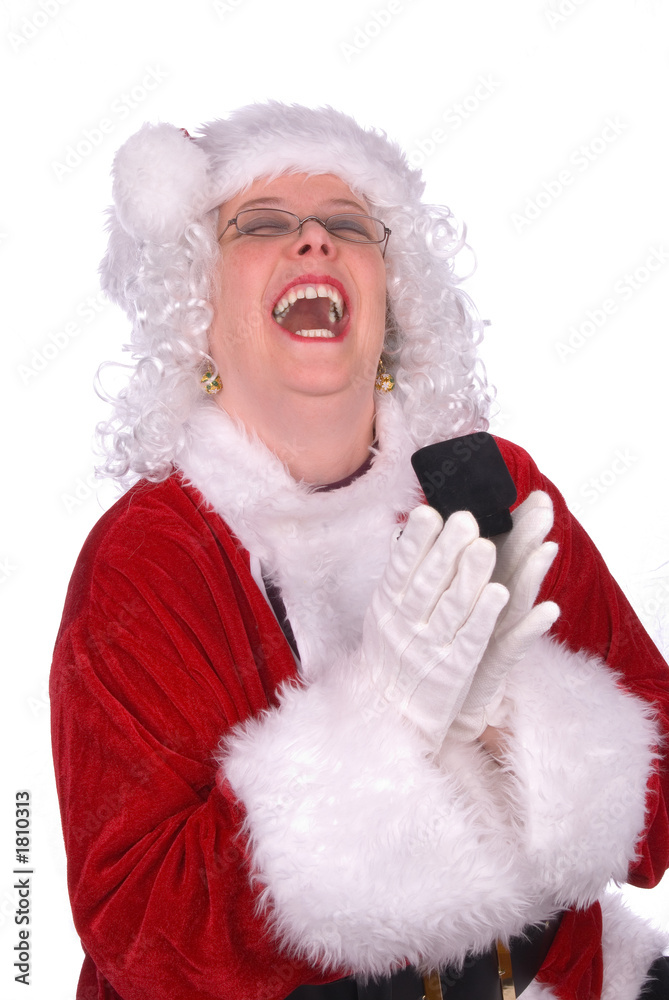 mrs. claus holding ring mrs. claus holding ring