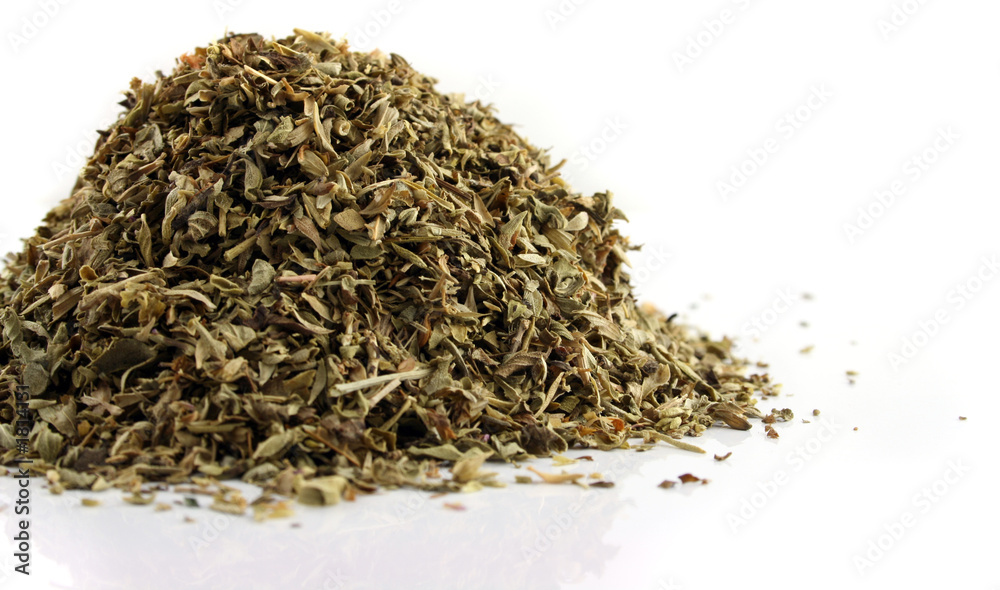 close up of oregano on an isolated background close up of oregano on an isolated background