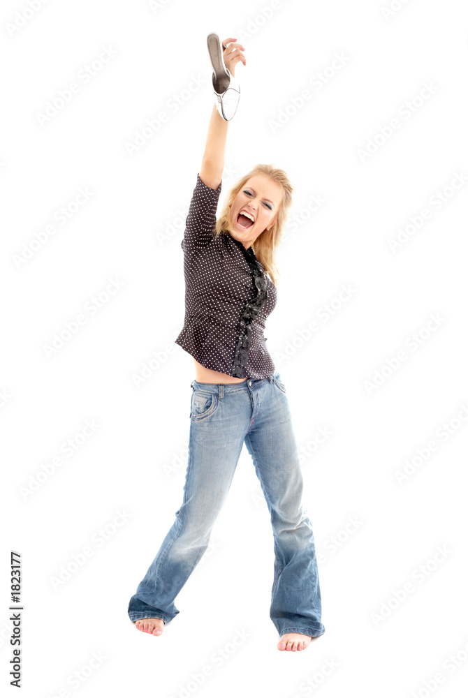 screaming blond with white shoe screaming blond with white shoe