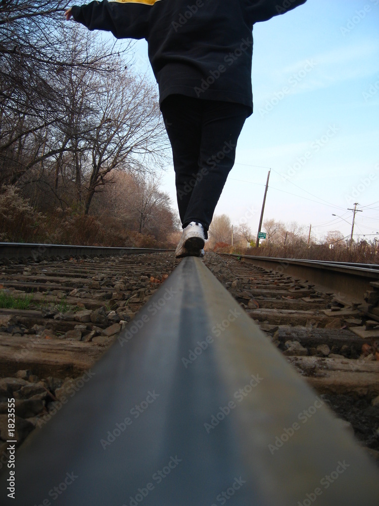 balancing on tracks