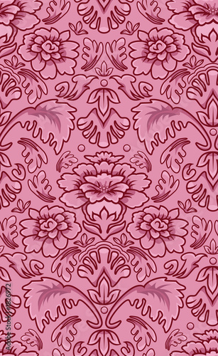 seamless damask style wallpaper pattern