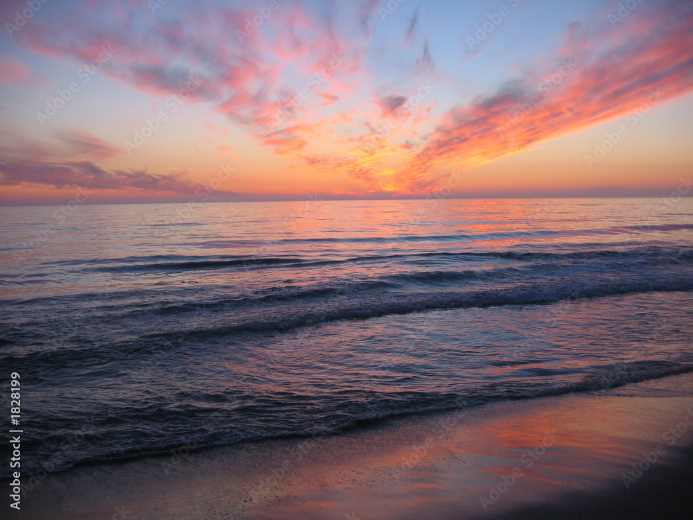 Obraz premium sunset at beach