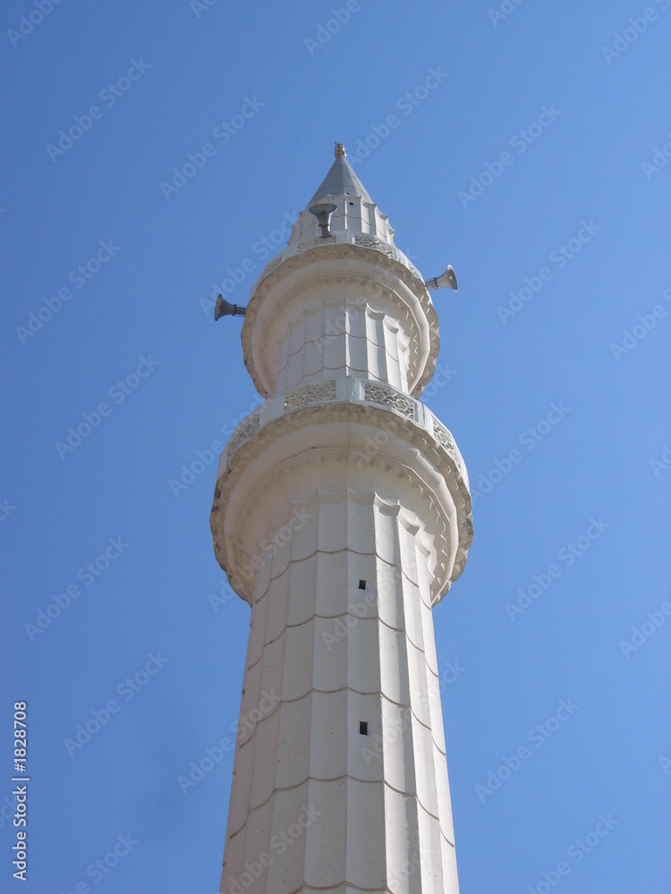 the tower of a turkish mosque