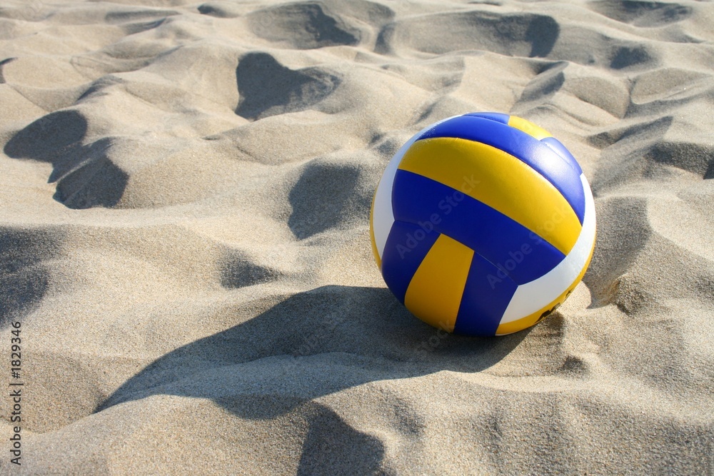 volleyball in sand