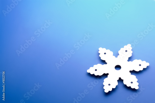 snowflake over blue
