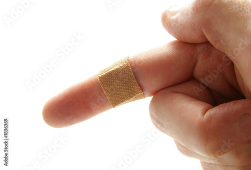 bandaged finger