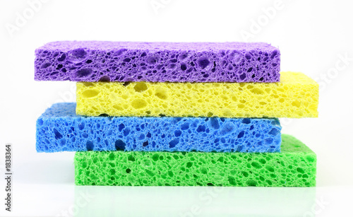 colorful sponge stack