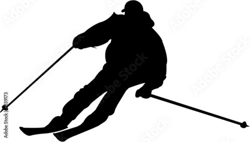 skiing silhouette