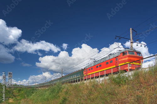 train in clouds