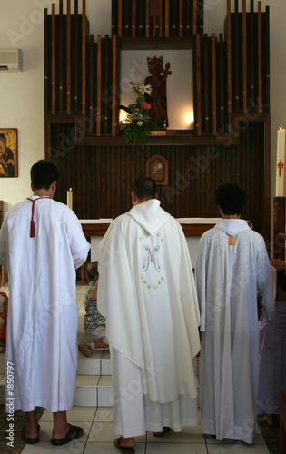 priest in a church