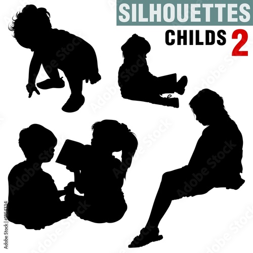 Vászonkép silhouettes - childs 02