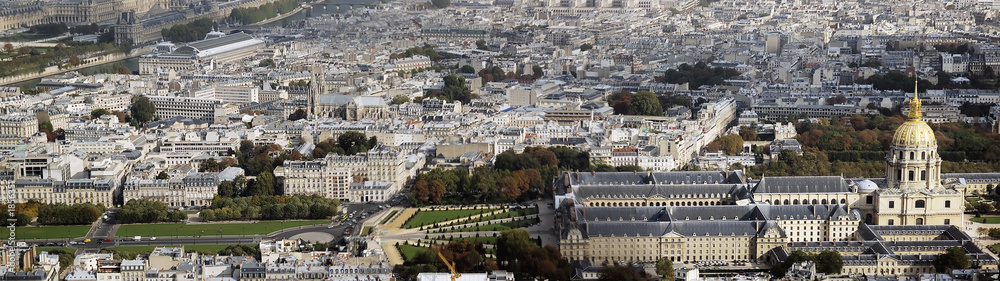 les invalides, paris, aerial view