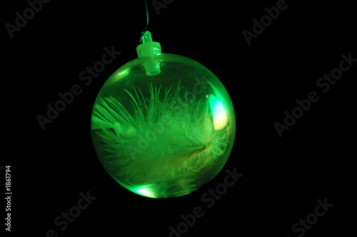 boule verte avec plume