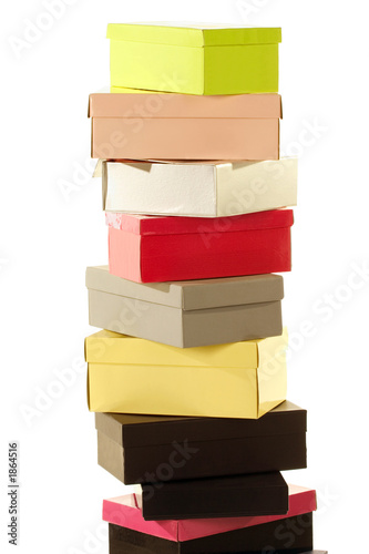 Konstfotografi stack of colorful boxes