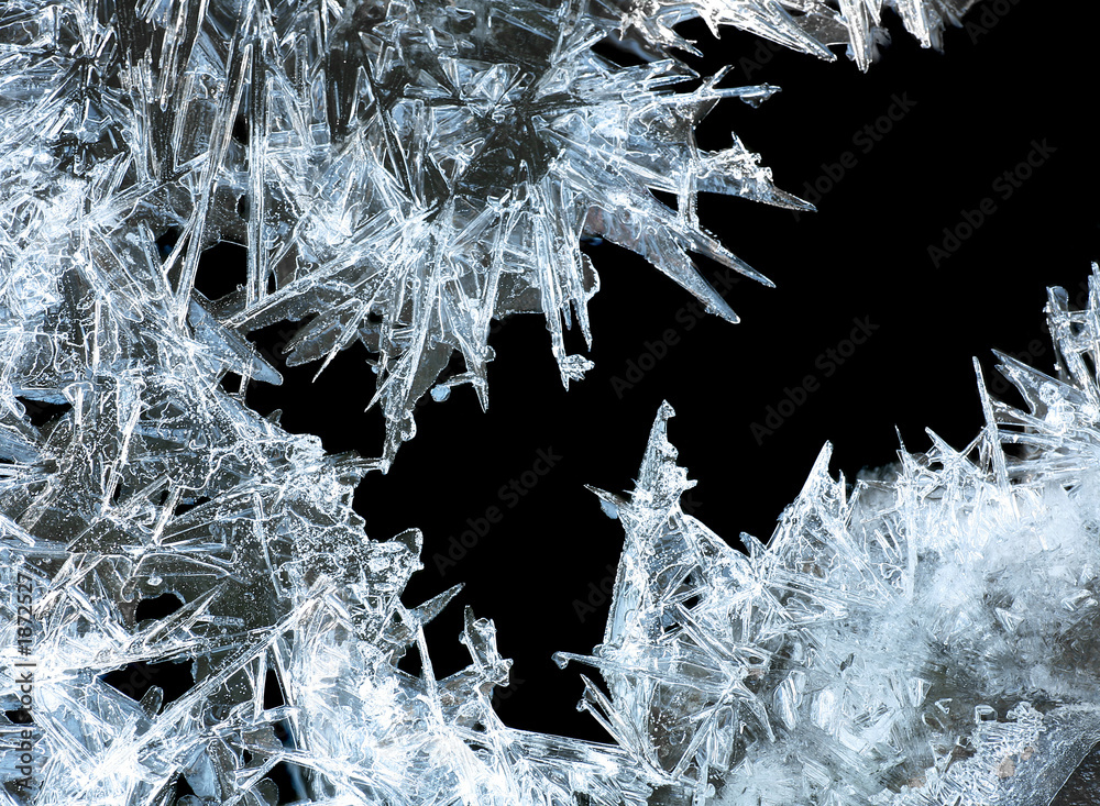 ice crystals - obrazy, fototapety, plakaty 