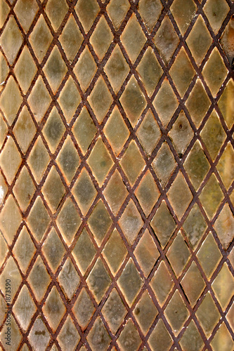 old metal and glass pavement cellar cover.