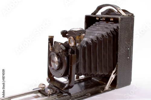 old camera isolated on white background