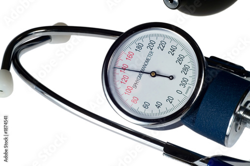 sphygmomanometer with stethoscope