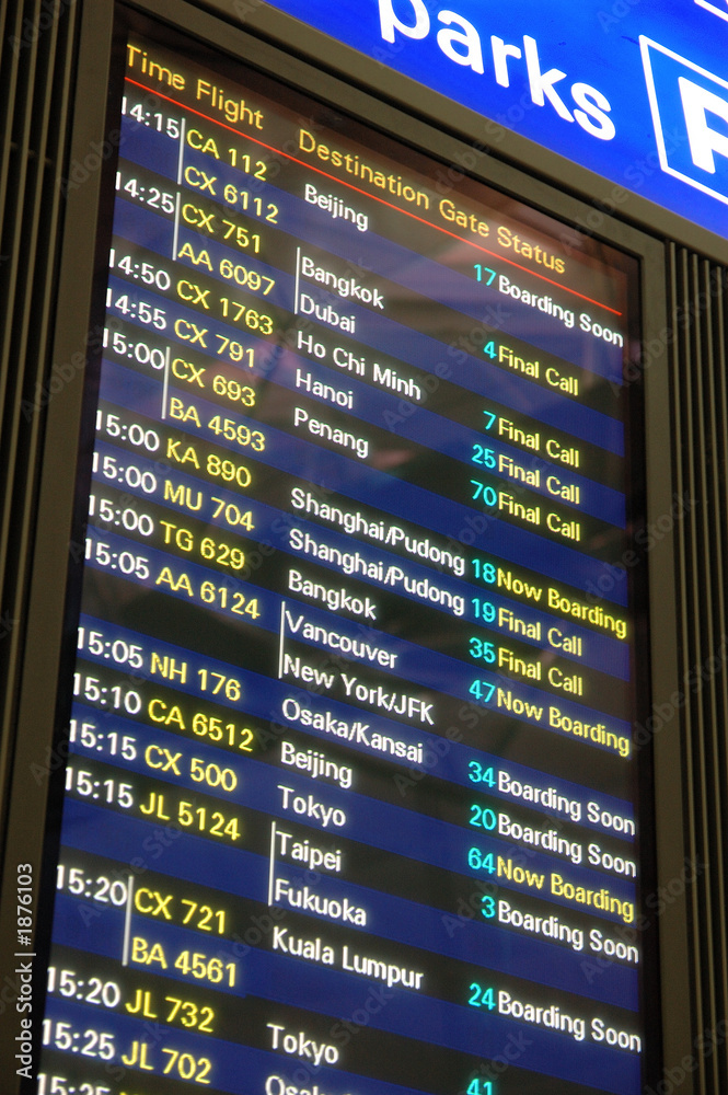 Fototapeta premium airport flight departure board