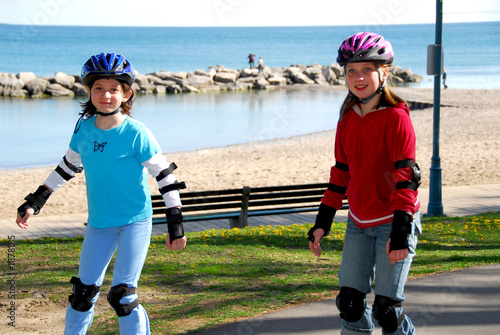 Quadro em tela girls rollerblade