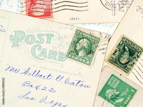 antique used postcards