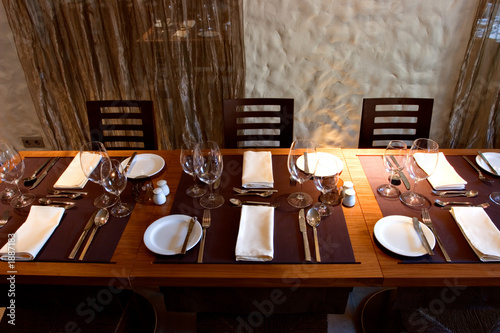 served table