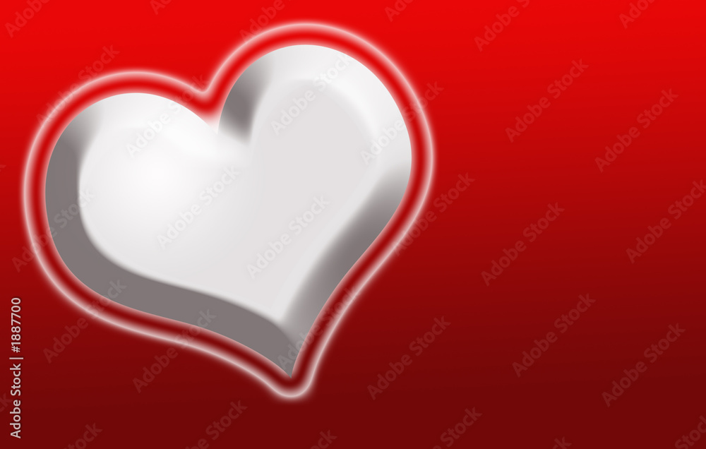 herz - heart in white herz - heart in white