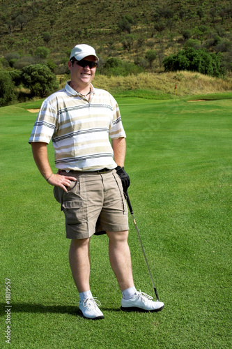 happy golfer