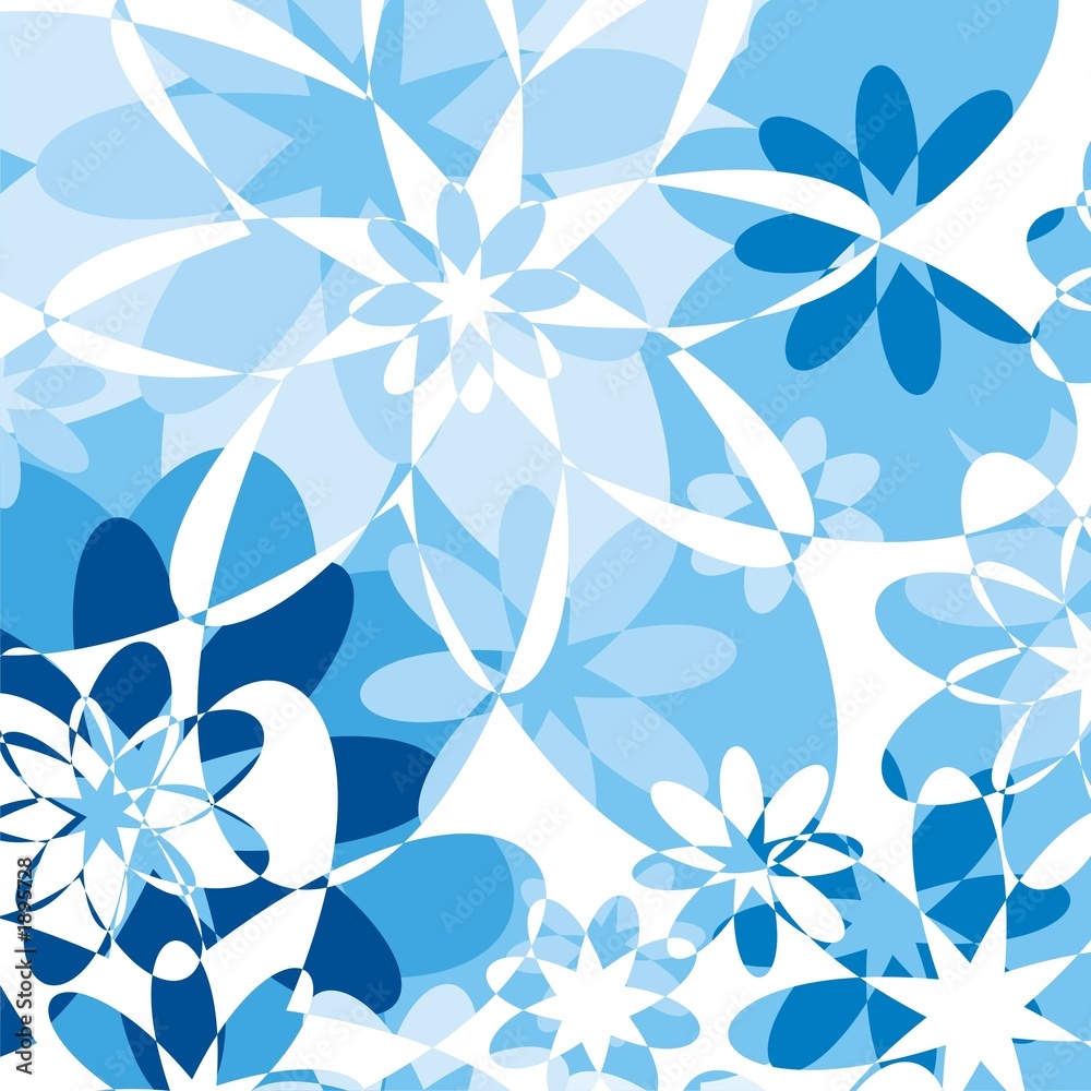 floral background - blue floral background - blue