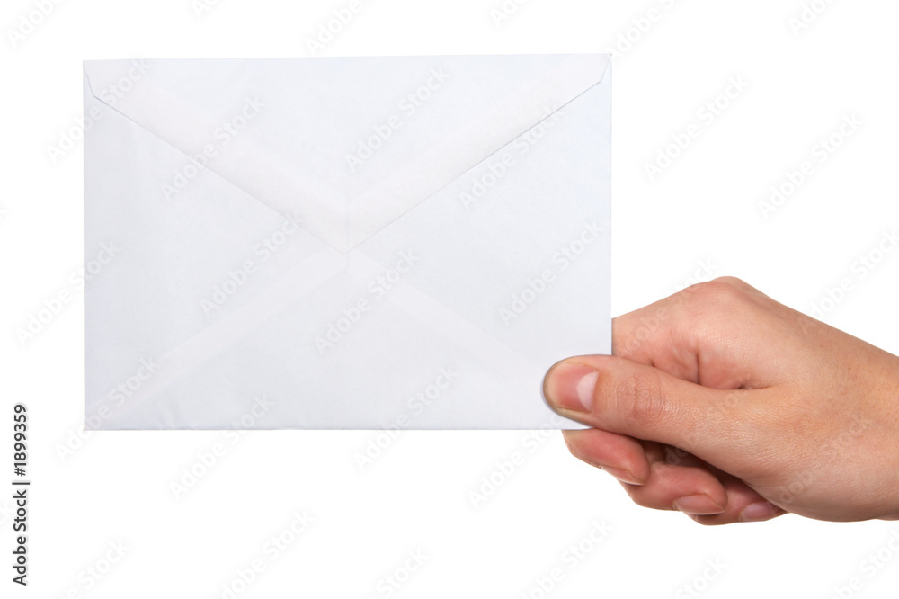 hand  holding envelope