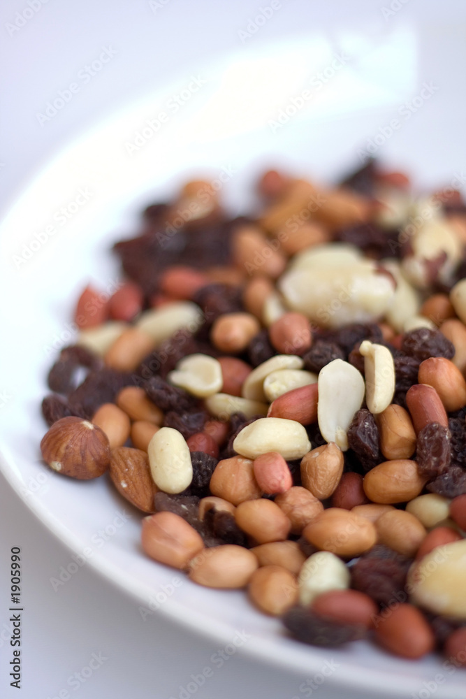 mixed nuts on plate mixed nuts on plate
