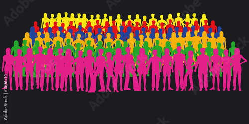 silhouettes of people