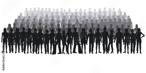 silhouettes of people
