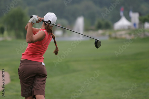 lady golf swing in losone, switzeland
