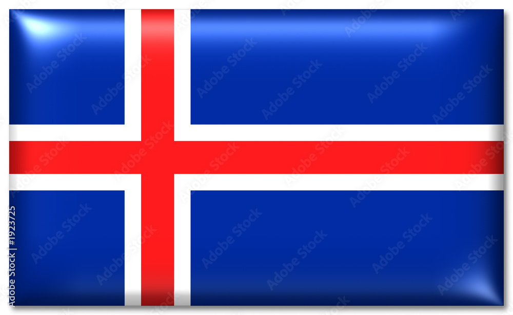Naklejka premium island fahne iceland flag
