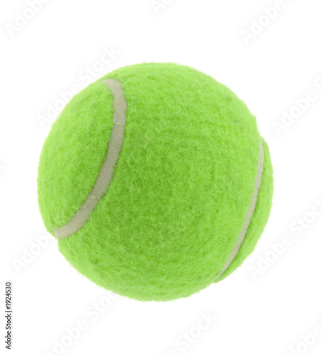 tennis ball on pure white background