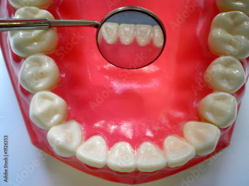 dental mirrow and teeth