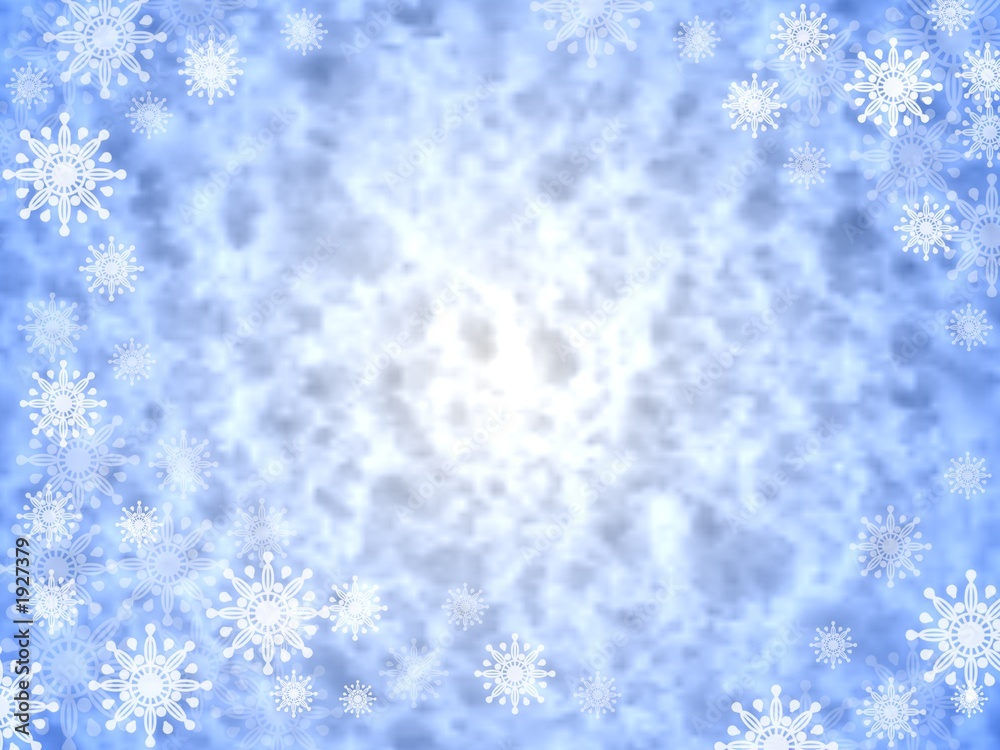 winter snowflake background and frame