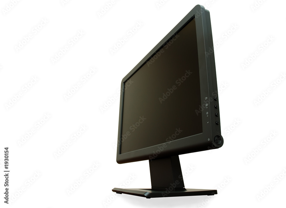 point of view - modern wide lcd monitor isolated point of view - modern wide lcd monitor isolated