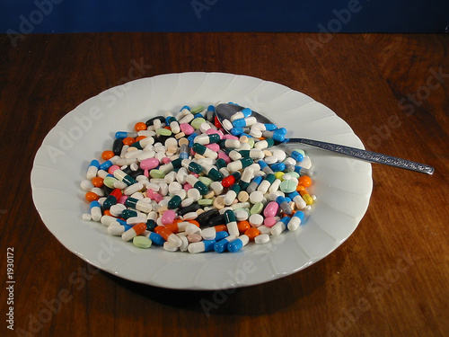 a plate of pills